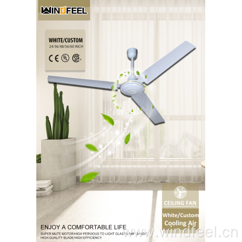 56Inch Royal White Color Ceiling Mounted Home Fan